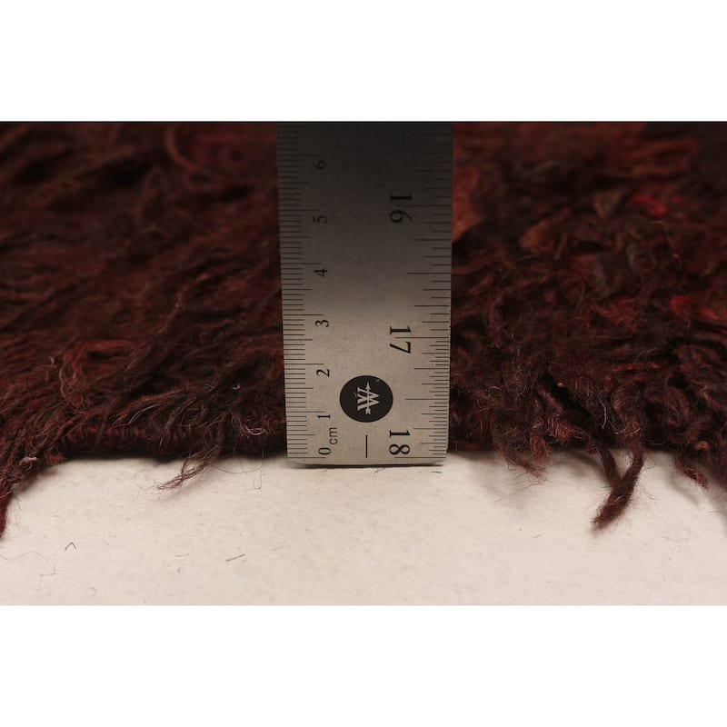 ECARPETGALLERY Hand-knotted Marrakech Burgundy Wool Rug - 8'1 x 9'11