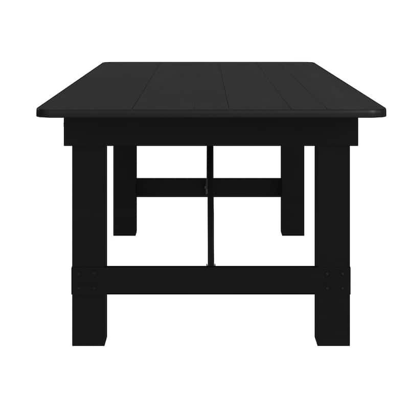 8' x 40" Rectangular Antique Rustic Solid Pine Folding Farm Table - 96"D x 40"W x 30"H