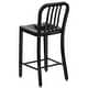 preview thumbnail 10 of 116, 2 Pack 24'' High Metal Indoor-Outdoor Counter Height Stool w/ Vertical Slat Back