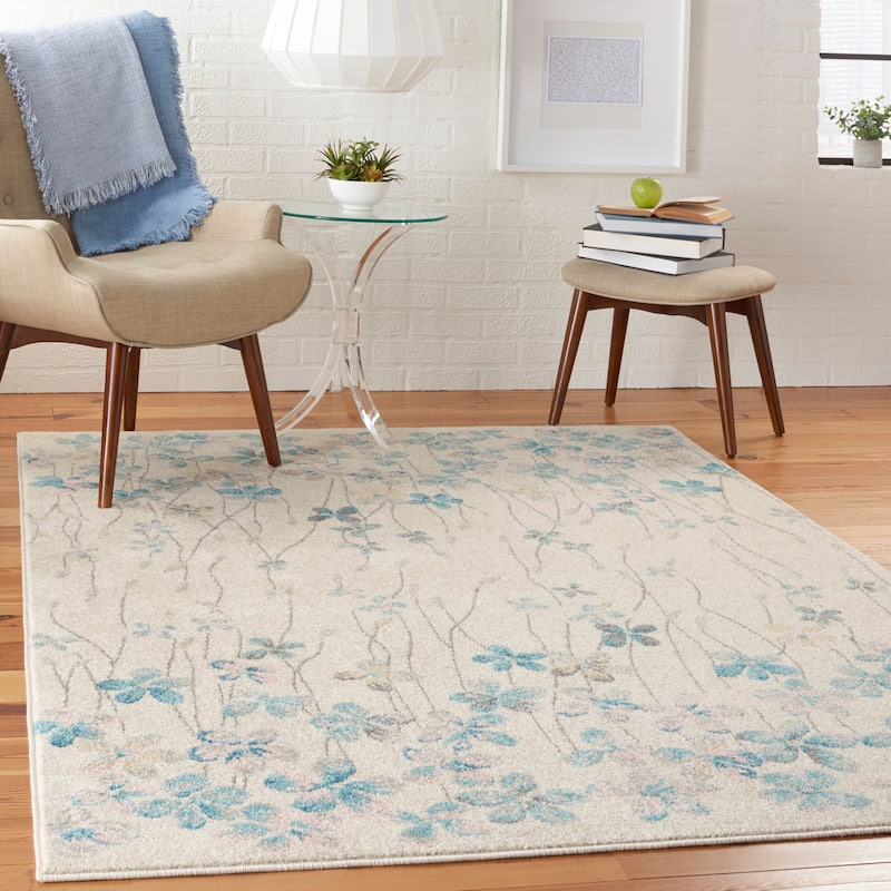 Carson Carrington Molle Floral Area Rug - 6' x 9' - Ivory/Multi - Rectangle