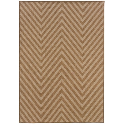 Gradignan Tan Geometric Outdoor Casual Area Rug