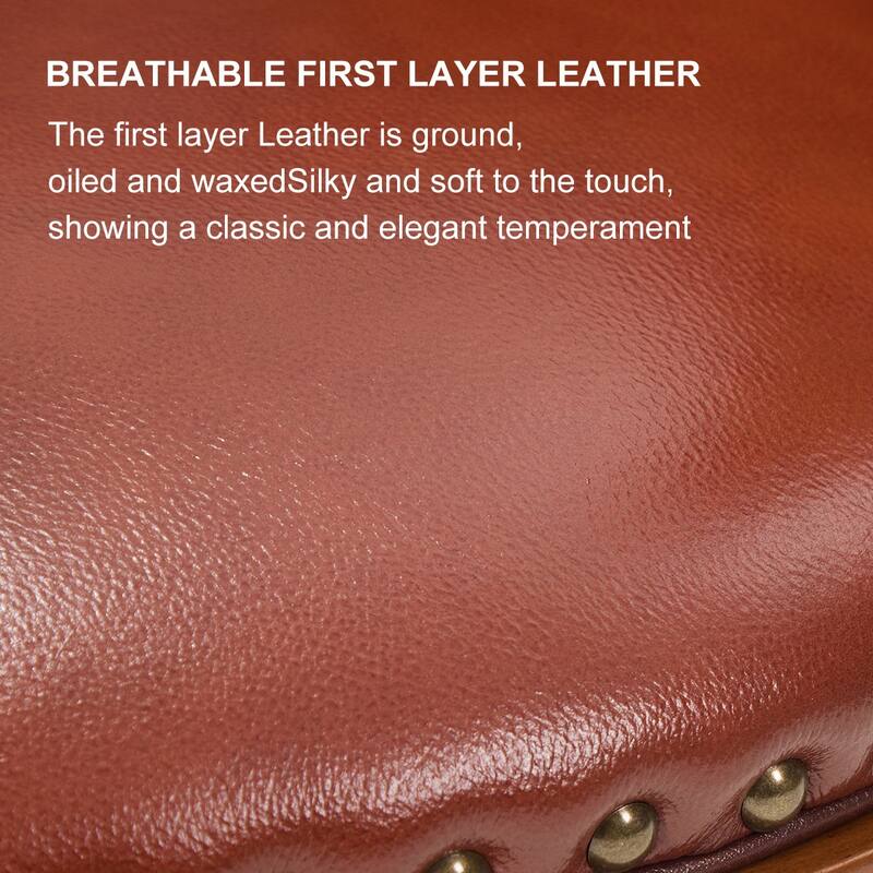 Adjustable Height Cow Print Leather Swivel Bar Stool with Back, Wooden Frame, Bar Height, Brown