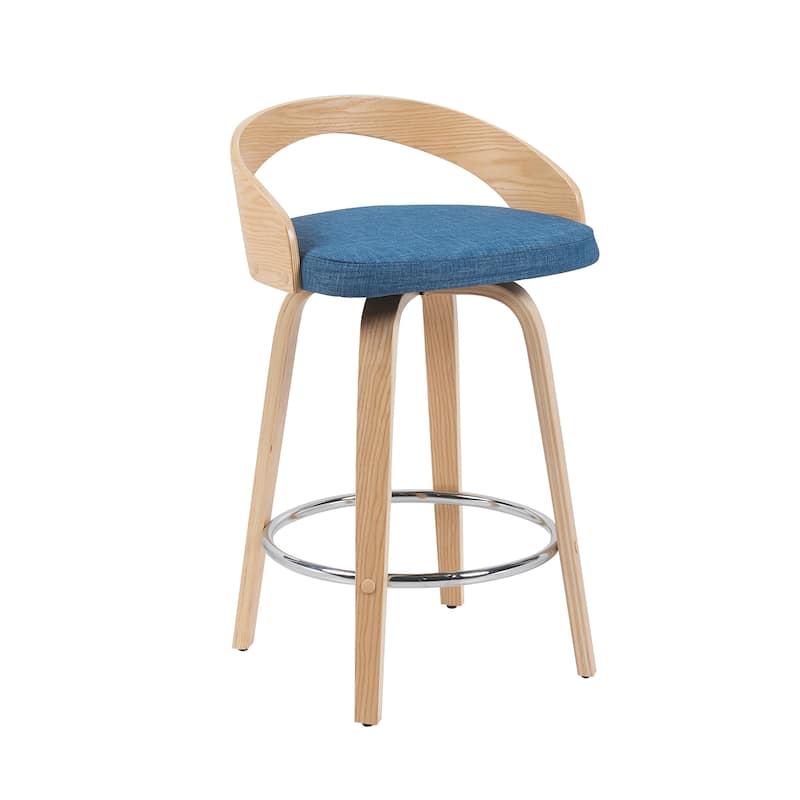 Carson Carrington Solavagen Mid-Century Modern Swivel Counter or Bar Stool