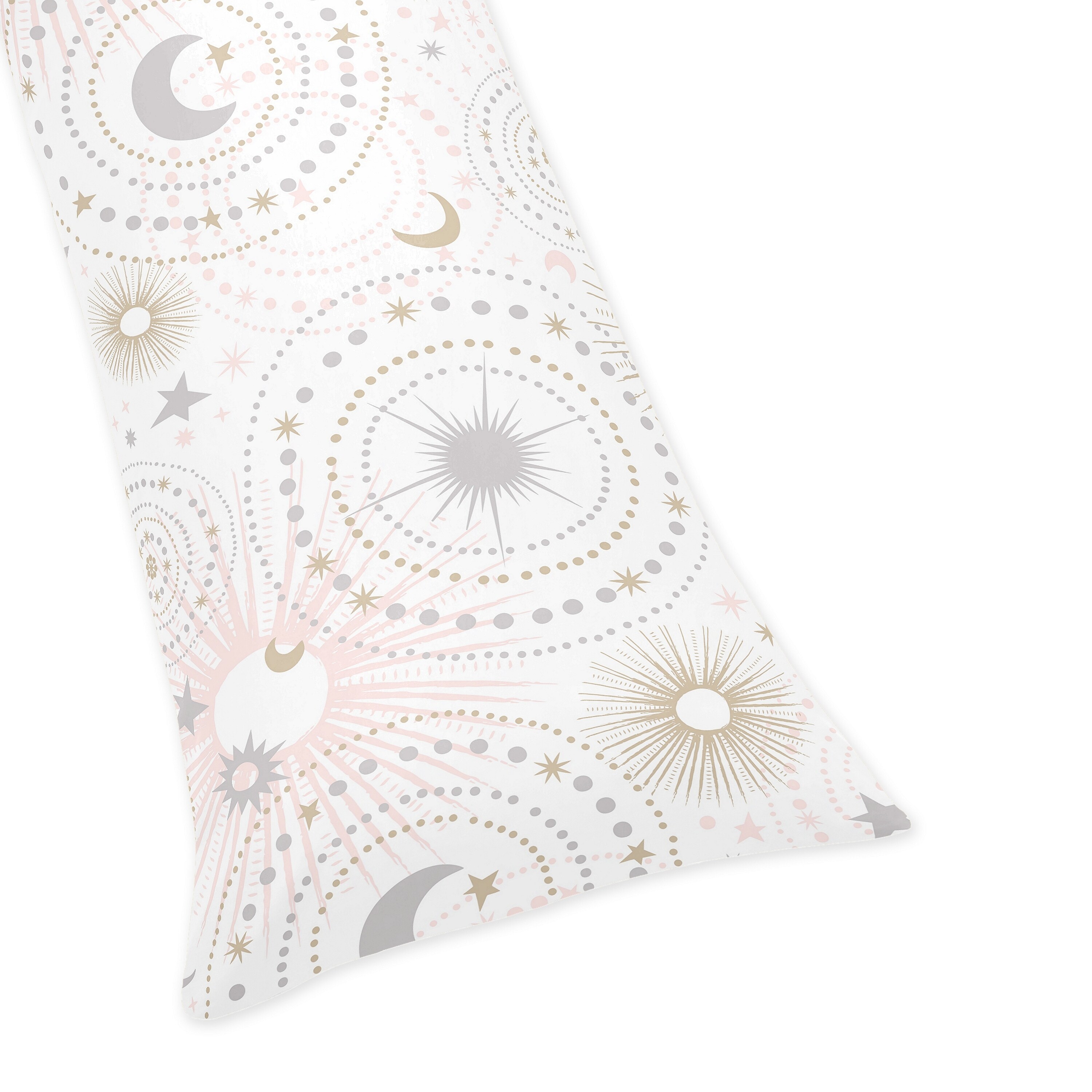 Sweet Jojo Designs Blush Pink Gold and Grey Star and Moon Celestial Collection Body Pillow Case Pillow Not Included Bed Bath Beyond 18965770