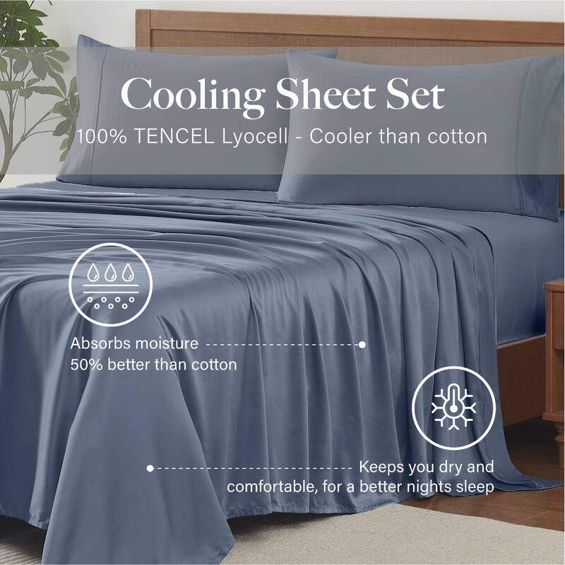Modern Threads 100% Tencel Lyocell 4-Piece Sheet Set