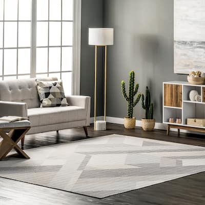 Nuloom Alesha SpinClean Modern Striped Machine Washable Area Rug