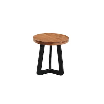 Ava Modern Round Solid Wood End Table