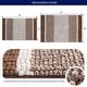 preview thumbnail 16 of 31, Subrtex Rugs Chenille Gradient Stripe Pattern Soft Plush Bath Rug Shower Water Absorbent Mat