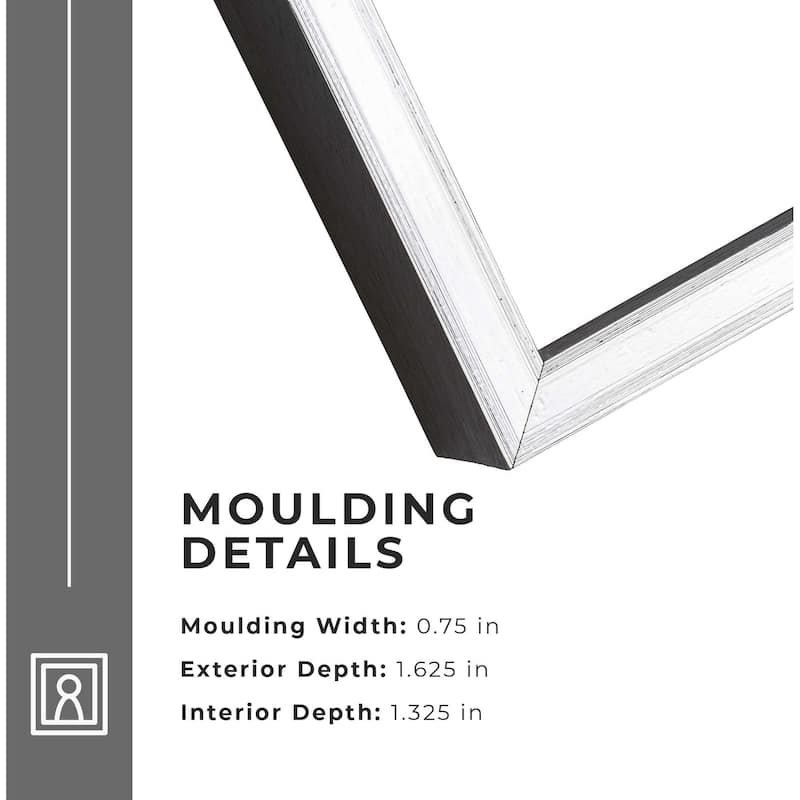7x10 Shadow Box Frame Silver | 1.375 Inches Deep Real Wood