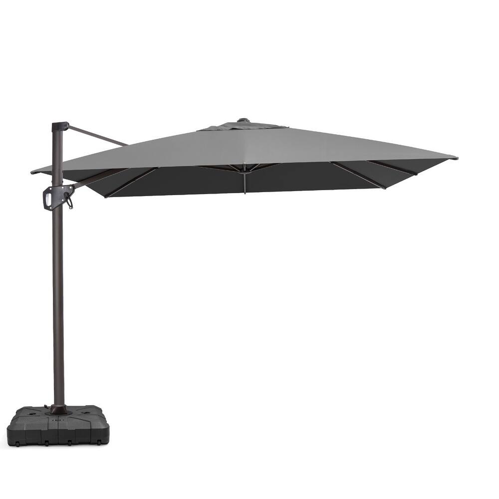 VredHom Patio Outdoor 9 x 11 FT Cantilever-Offset Aluminum Umbrella with HDPE Base