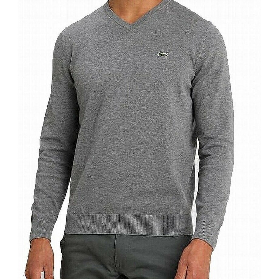 lacoste men's v neck sweater