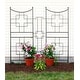 preview thumbnail 3 of 3, Achla Designs Square-On-Squares Modern Garden Trellis, 86 Inch Tall, Graphite Powder Coat Finish