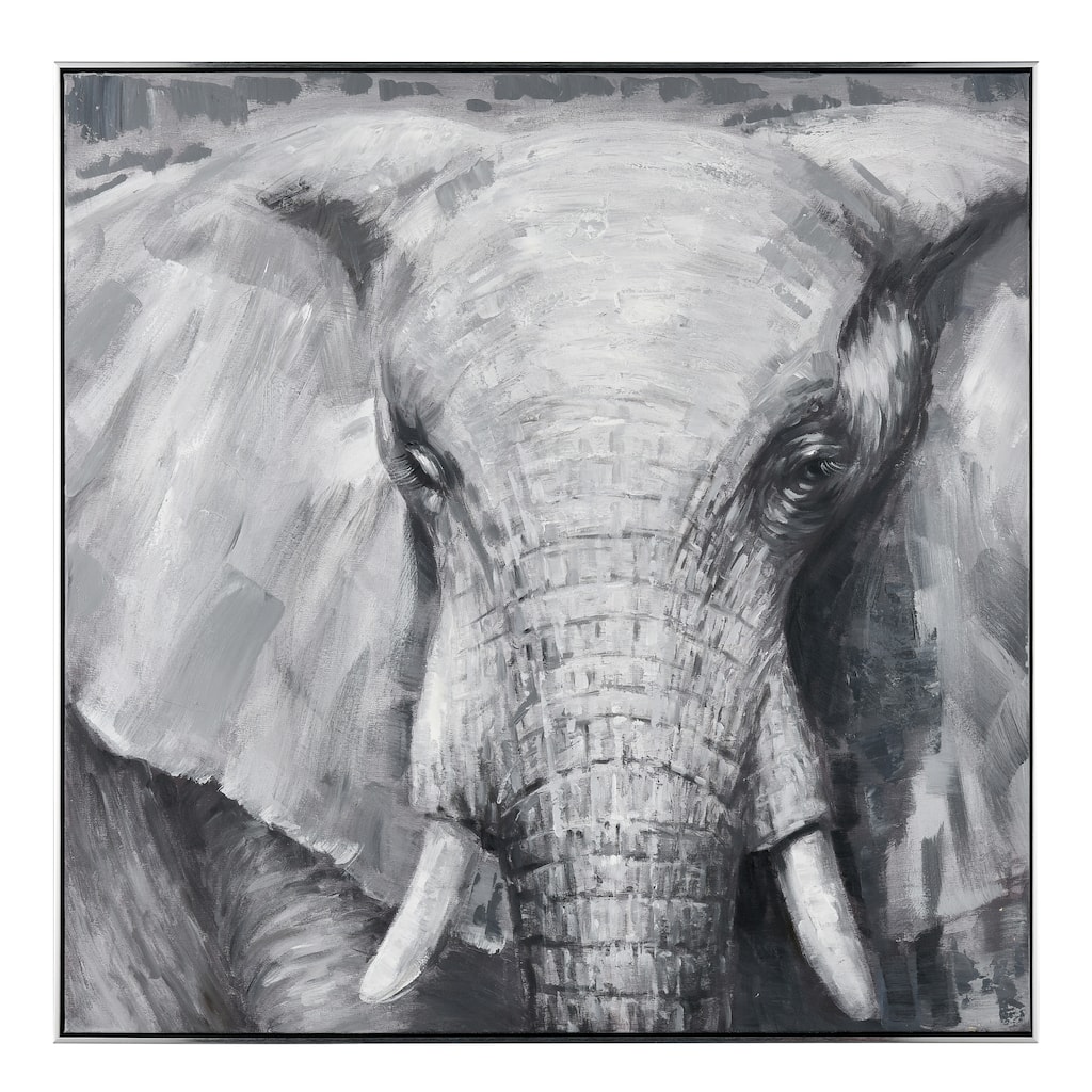 Elk Home Legendary Gray Fabric 39.5 Inch Wide Wall Art