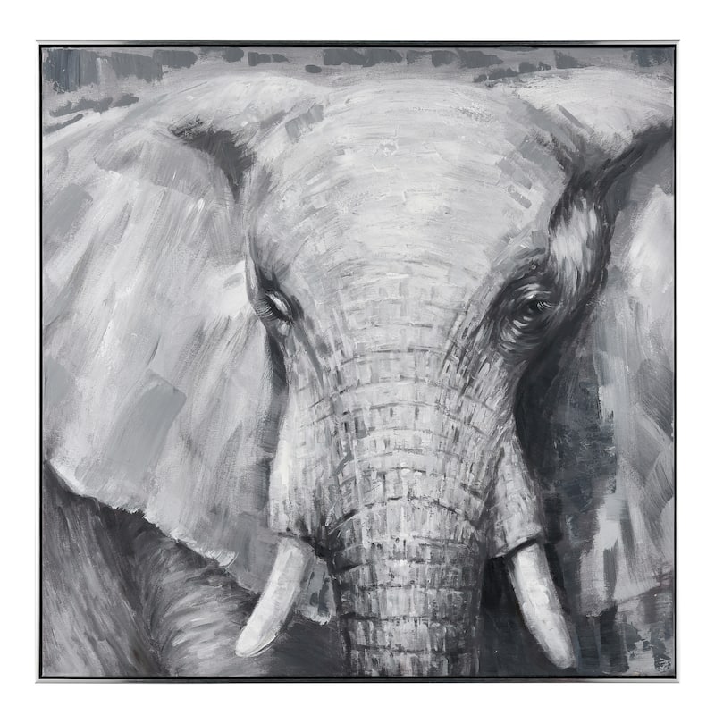 Elk Home Legendary Gray Fabric 39.5 Inch Wide Wall Art