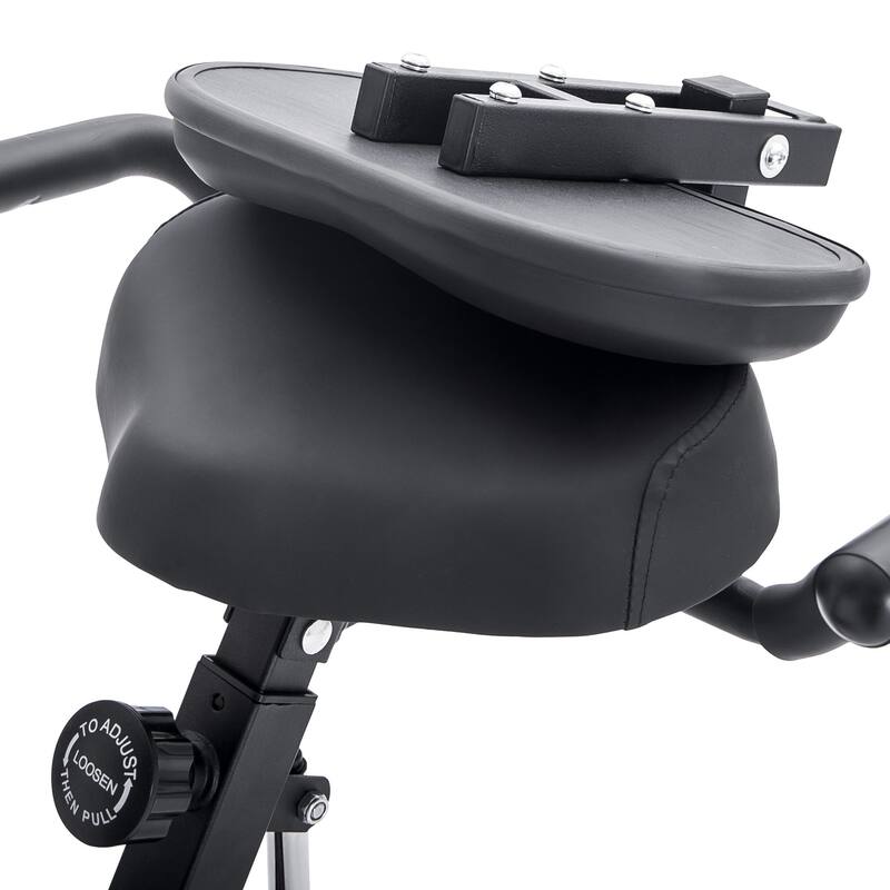 Folding Exercise Bike, Fitness Upright and Recumbent X-Bike with 10-Level Adjustable Resistance - N/A