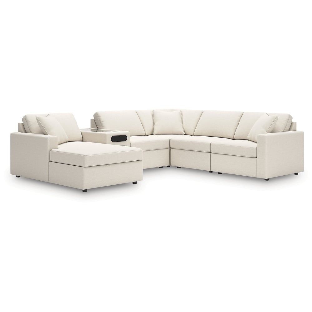Signature Design by Ashley Modmax 6-Piece Sectional with Audio System and Chaise - 125" W x 107" D x 36" H
