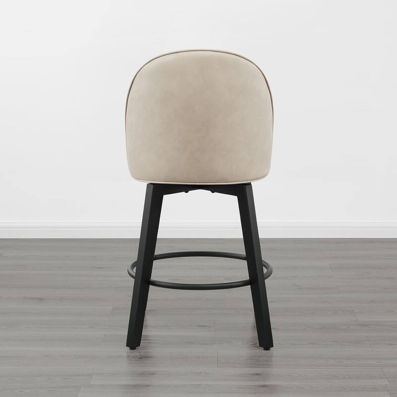 Spruce & Spring Madison Upholstered Swivel Counter Height Bar Stools