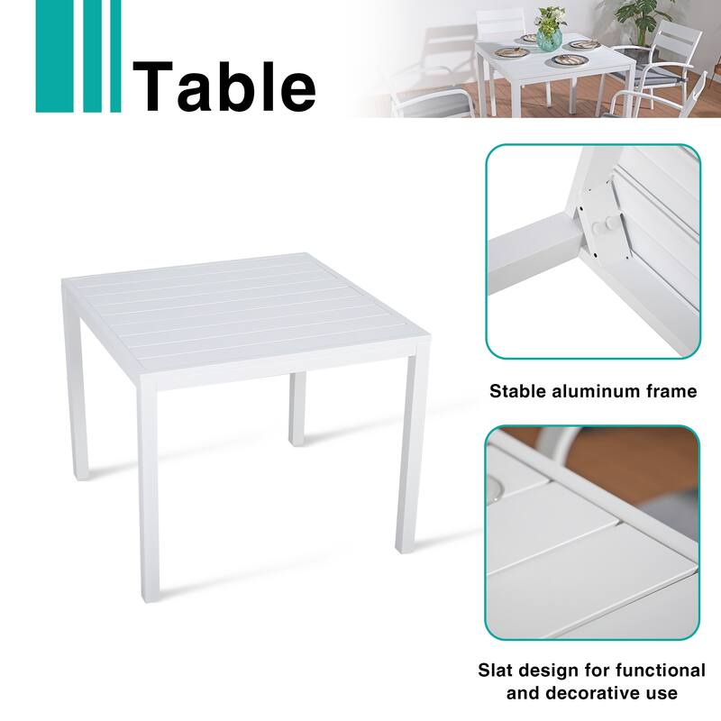 5-Piece Outdoor Aluminum Dining Set