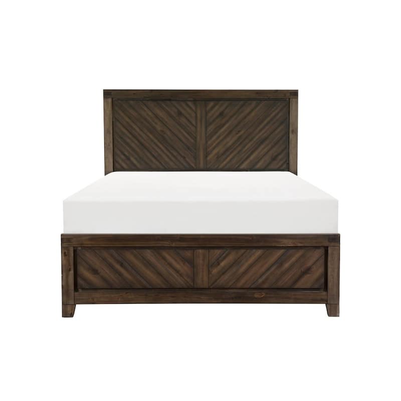 Marcille 3 Piece Cherry Modern Panel Bedroom Set