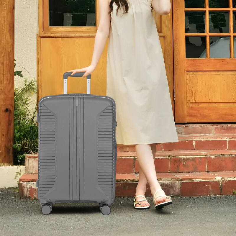 20"/24"/28" 3 pcs/set in PP Spinner Wheel Luggage, Carry on Suitcase, Matching Color, Combination Lock