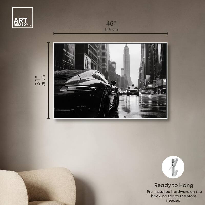 Rainy Day New York Canvas by Art Remedy