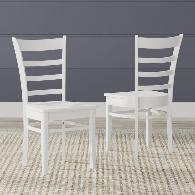 5-Piece Dining Set, 42" Round Drop-Leaf Table and Slat Back Chairs