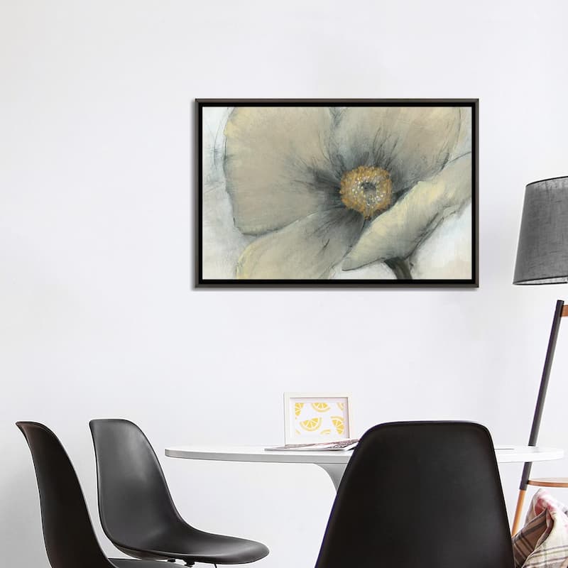 iCanvas "Single Cream Bloom I" by Tim OToole Framed