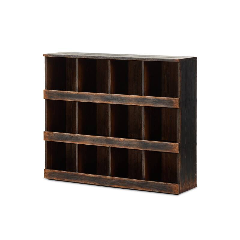 Carole Shop Store Cabinet-Aged Brown Thin Veneer
