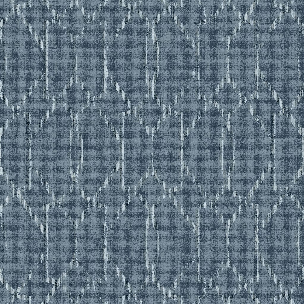 A-Street Prints Ziva Blue Trellis Wallpaper