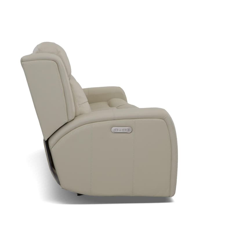 Grant 87" Leather Power Reclining Sofa with Power Headrests by Flexsteel