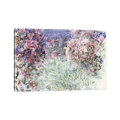 iCanvas "The House among the Roses, 1925 " by Claude Monet Canvas Print
