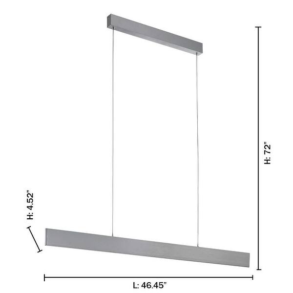 Shop Strick Bolton Eugene Brushed Aluminum Metal Linear Led Pendant Overstock 18591159