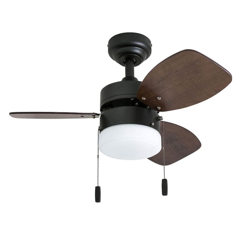 30" Honeywell Ocean Breeze Guilded Espresso Modern Indoor LED Ceiling Fan with Light, Pull Chain