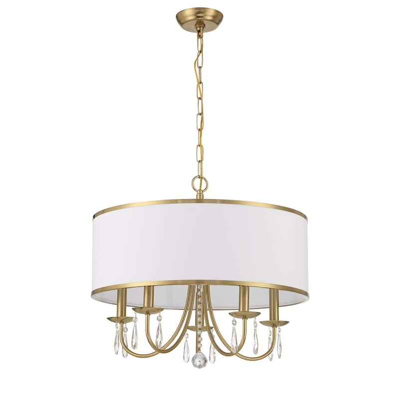 Bellevue CLCH66220 Adalynn 5 Light 22" Wide Crystal Drum Chandelier