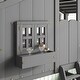preview thumbnail 7 of 8, Grey Twin over Twin Wood House Bunk Bed with Roof and Ladder