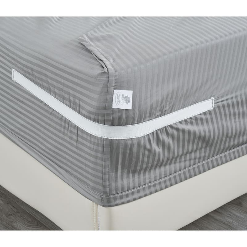 Kathy Ireland 500 Thread Count Damask Stripe Sheet Set with Optifit