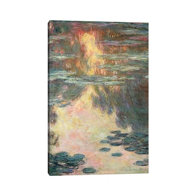 iCanvas "Waterlilies, 1907 " by Claude Monet Canvas Print