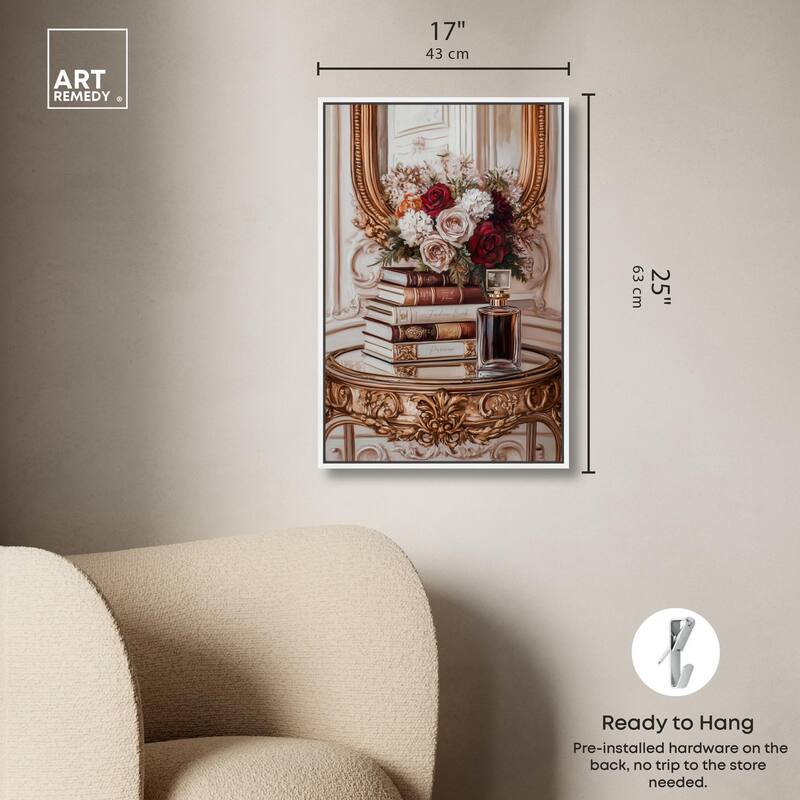Lovely Mirror Glam Books Canvas by Art Remedy