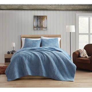 Bearpaw Camilia Diamond Corduroy Sherpa Quilt Set - Overstock ...