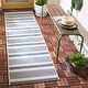 preview thumbnail 81 of 129, SAFAVIEH Courtyard Charmaine Indoor/ Outdoor Waterproof Area Rug 2'3" x 10' Runner - Beige/Blue