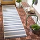 preview thumbnail 93 of 193, SAFAVIEH Courtyard Charmaine Indoor/ Outdoor Waterproof Area Rug 2'3" x 10' Runner - Beige/Blue