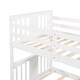 preview thumbnail 10 of 10, Modern Twin Over Twin Wood Bunk Kids Bed with Ladder,Guardrail