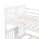 preview thumbnail 10 of 10, White Twin over Twin Size Solid Wood Bunk Bed with Ladder and Fence for Kids, Bedroom