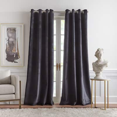 KARL LAGERFELD PARIS Velvet Curtain Panel Pair