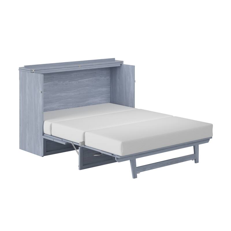 AFI Northfield Murphy Bed Chest with 6" Mattress, Storage Drawer & Built-In Charger