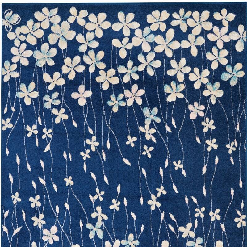 HomeRootsFloral Contemporary Rectangle Area Rug - 72' X '48' X '0.5