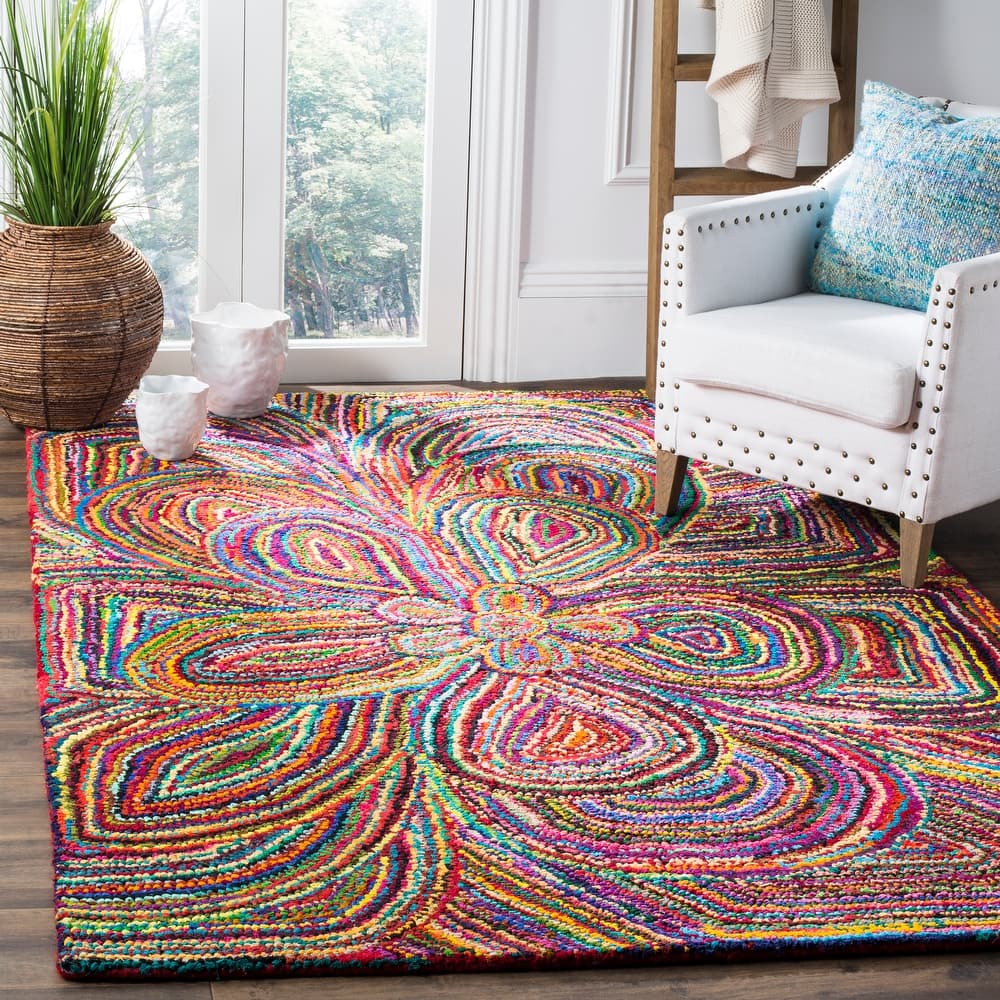 SAFAVIEH Handmade Nantucket Anastassia Contemporary Cotton Rug