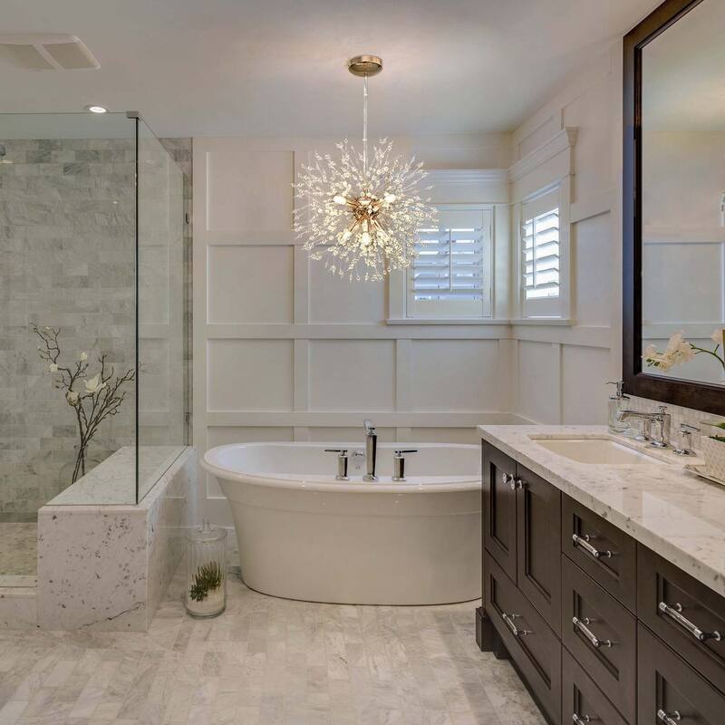 8/9/12/16-Light Modern Linear Sputnik Firework Dandelion Crystal Chandelier