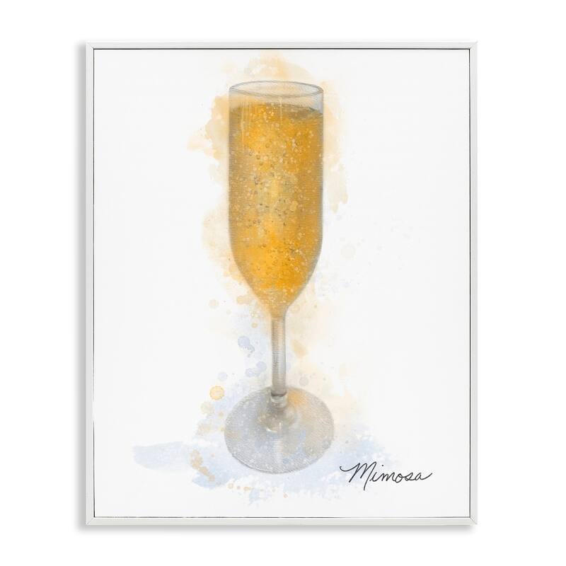 Stupell Gleaming Mimosa Glass Framed Giclee Art Design By Matthew Piotrowicz - 11 x 14 - White