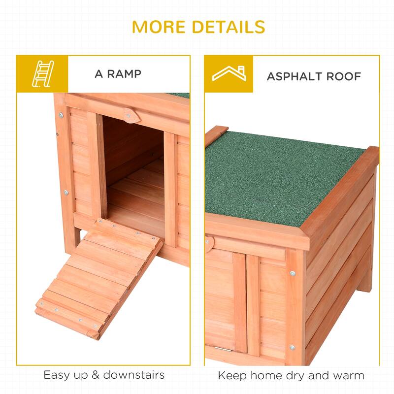 Wooden Multi-Animal Hutch for Rabbits, Guinea Pigs, Ducks, or Small Dogs